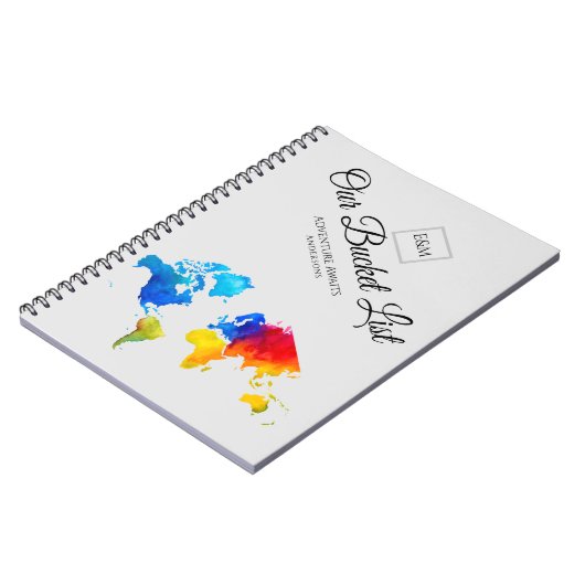 Passen getrouwd BUCKET LIST World Travel Map Thema Notitieboek (Linkerzijde)
