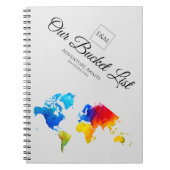 Passen getrouwd BUCKET LIST World Travel Map Thema Notitieboek (Voorkant)