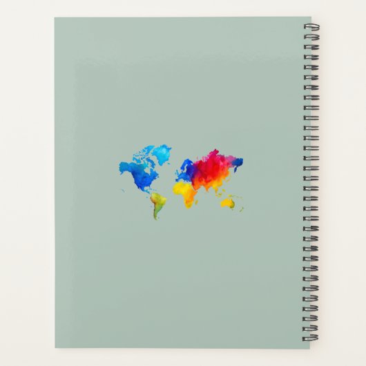 Passen getrouwd BUCKET LIST World Travel Map Thema Planner (Achterkant)