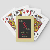 Passen getrouwd de heer en de heer Personalized We Pokerkaarten (Achterkant)