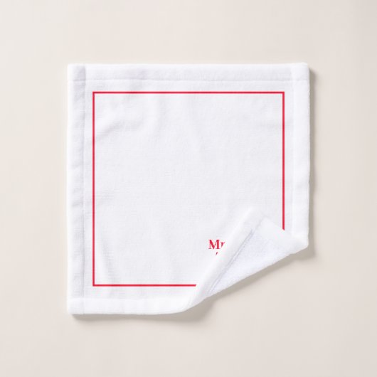 Passen getrouwd De heer & mevrouw Personalized Lar Bad Handdoek (Wasdoekje)