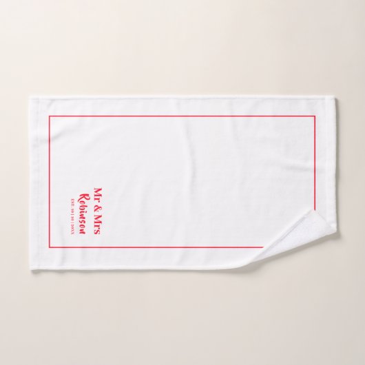 Passen getrouwd De heer & mevrouw Personalized Lar Bad Handdoek (Handdoek)