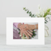 Passen getrouwd DIE HANDEN/RINGINVITATIE BEZITTEN Kaart (Staand voorkant)