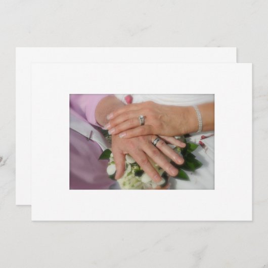 Passen getrouwd DIE HANDEN/RINGINVITATIE BEZITTEN Kaart (Voorkant / Achterkant)