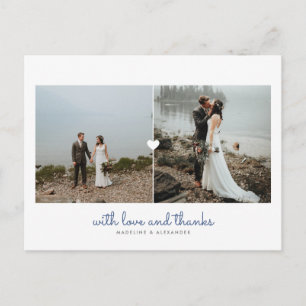 Passen getrouwd Diptych Dank u Briefkaart