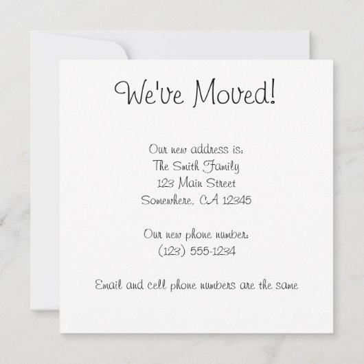  Passen getrouwd Eerste Huis, adreswijziging Aankondiging (Achterkant)