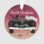 Passen getrouwd eerste kerst ornament (voorkant)