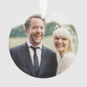 Passen getrouwd Eerste Kerst Tartan Vakantie Foto Ornament (achterkant)