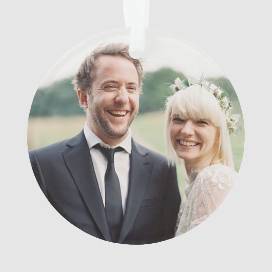 Passen getrouwd Eerste Kerst Tartan Vakantie Foto Ornament (achterkant)