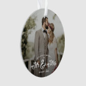 Passen getrouwd Eerste Kerstmis Foto van Mr & Mrs. Ornament (voorkant)