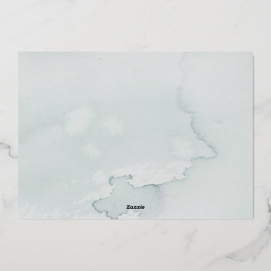 Passen getrouwd Eerste Kerstmis, mevrouw Waterverf Folie Feestdagenkaart (Achterkant)