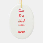 Passen getrouwd Eerste Kerstmis Samen met Bride en Keramisch Ornament (Achterkant)