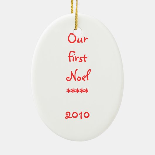 Passen getrouwd Eerste Kerstmis Samen met Bride en Keramisch Ornament (Achterkant)