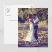 Passen getrouwd Eerste Kerstmis Volledige Bleed Fo Briefkaart (Voorkant / Achterkant)