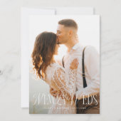 Passen getrouwd  Elegantie Trouwfoto Aankondiging (Voorkant)