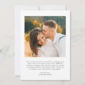 Passen getrouwd  Elegantie Trouwfoto Aankondiging (Achterkant)