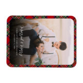 Passen getrouwd Foto Getrouwd en Vrolijk Kerstmis  Magneet (Horizontaal)