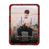 Passen getrouwd Foto Getrouwd en Vrolijk Kerstmis  Magneet (Verticaal)