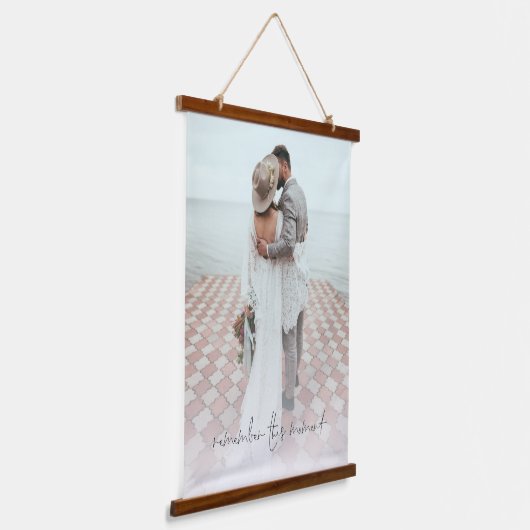 Passen getrouwd Foto herinneren dit moment bruilof Hangend Wandkleed (Gebogen)
