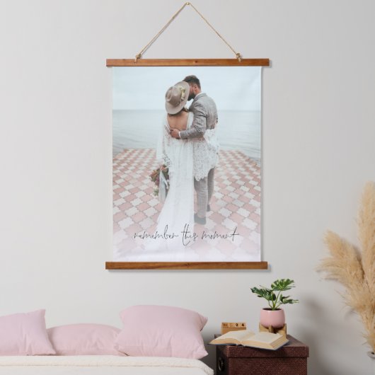Passen getrouwd Foto herinneren dit moment bruilof Hangend Wandkleed (Slaapkamer)