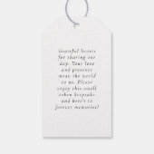 Passen getrouwd foto overlay script bruiloft dank cadeaulabel (Achterkant)