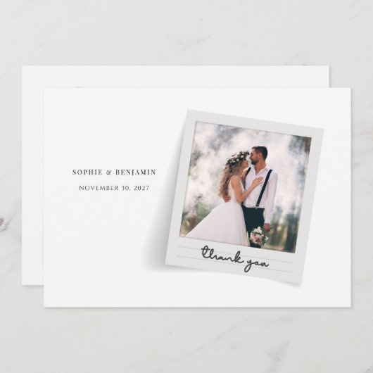 Passen getrouwd Fotoscript bruiloft Bedankkaart (Voorkant / Achterkant)