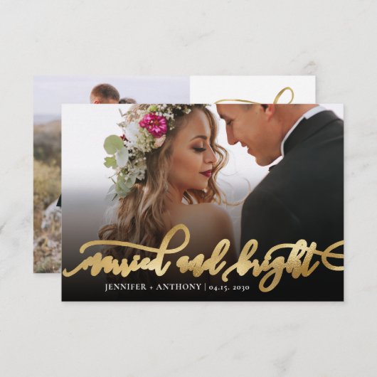 Passen getrouwd Getrouwd en Bright Photo kerst Kaa (Voorkant / Achterkant)