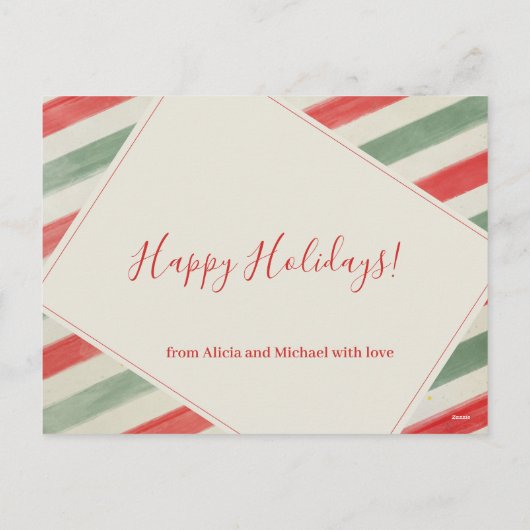 Passen getrouwd Getrouwd en vrolijk rode kerstfoto Feestdagenkaart (Achterkant)