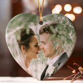 Passen getrouwd gewoon gehuwde sierbruiloft foto ornament