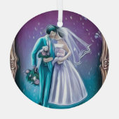 Passen getrouwd glas ornament (Achterkant)