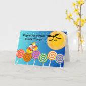 Passen getrouwd Halloween met Candy Corn Paar Kaart (Gele Bloem)