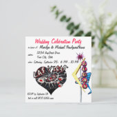 Passen getrouwd in Las Vegas Ontvangen Kaart (Staand voorkant)