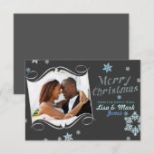 Passen getrouwd kerstfotokaart kaart (Voorkant / Achterkant)