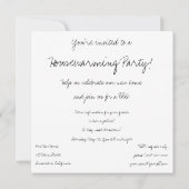 Passen getrouwd Kust, Housewarming Party Kaart (Achterkant)