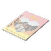 Passen getrouwd Liefde & Zorg Hart Vorm Foto Notitieblok (Linkerzijde)