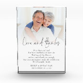 Passen getrouwd Love and Bedankt Parents Wedding Fotoblokken (Voorkant)