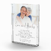 Passen getrouwd Love and Bedankt Parents Wedding Fotoblokken (Rechts)