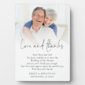 Passen getrouwd Love Bedankt Parents Photo Wedding Fotoplaat (voorkant)