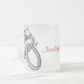Passen getrouwd matglas koffiemok (Voorkant links)