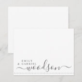 Passen getrouwd met een paar namen WeduwMonogram-s Notitiekaartje (Voorkant / Achterkant)