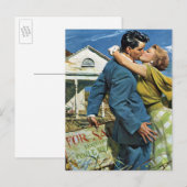 Passen getrouwd met  liefde en Romance kopen Eerst Aankondigingskaart (Voorkant / Achterkant)