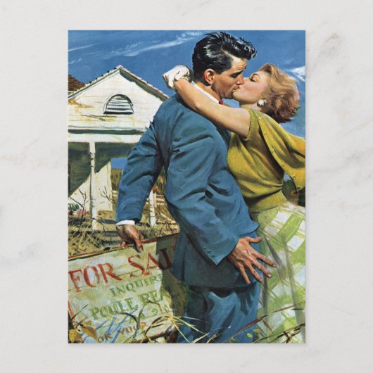 Passen getrouwd met  liefde en Romance kopen Eerst Aankondigingskaart (Voorkant)