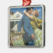 Passen getrouwd met  liefde en Romance kopen Eerst Metalen Ornament (Links)