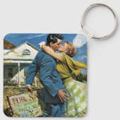 Passen getrouwd met liefde en Romance kopen Eerst Sleutelhanger (Achterkant)