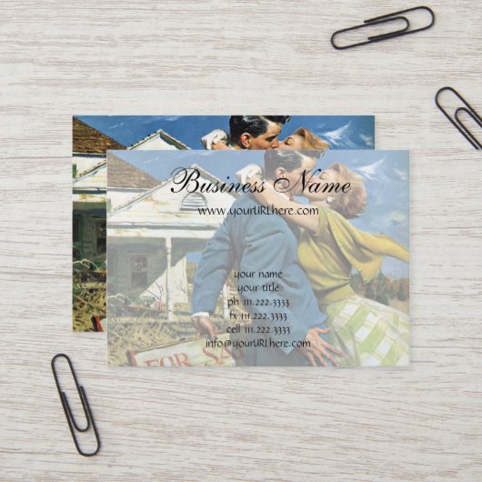 Passen getrouwd met  liefde en Romance kopen Eerst Visitekaartje (Voorkant / Achterkant in situ)