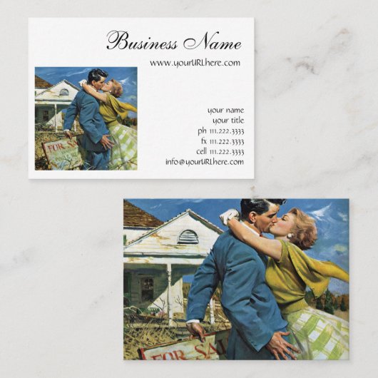 Passen getrouwd met  liefde en Romance kopen Eerst Visitekaartje (Voorkant / Achterkant)