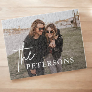 Passen getrouwd met liefdesinteresse Paar foto Jig Legpuzzel