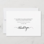 Passen getrouwd Moderne paren Foto Dank u Notitiekaartje (Achterkant)