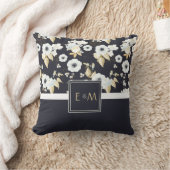 Passen getrouwd Monogrammed Wedding Decor Gifts Bl Kussen (Deken)