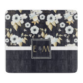 Passen getrouwd Monogrammed Wedding Decor Gifts Bl Snijplank (Voorkant)